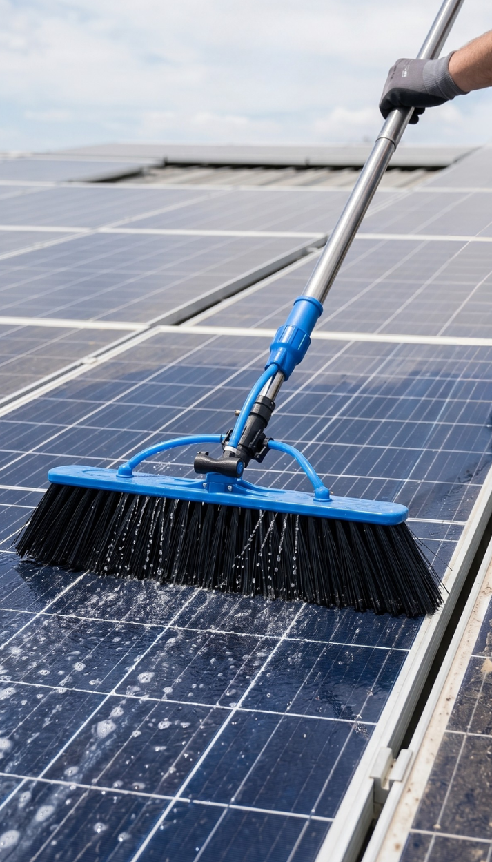Solar Panel Cleaning Brush With Water Flow System in Pakistan